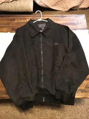 La Been Micro Suede Jacket Men’s Large Black Lexus Logo Embroidered - Image 1 of 4