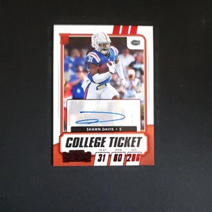 Shawn Davis College Ticket Red Auto 2021 Panini Contenders Draft Pick - Picture 1 of 10