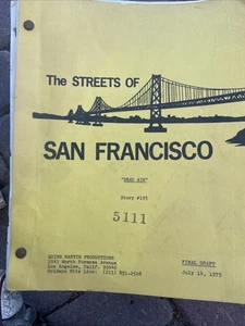 THE STREETS OF SAN FRANCISCO / Charles Larson 1975 TV Script "DEAD AIR - Picture 1 of 13