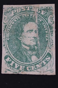 US  CONFEDERATE STATES CSA SC#1 DAMAGED SPACE FILLER - Picture 1 of 4