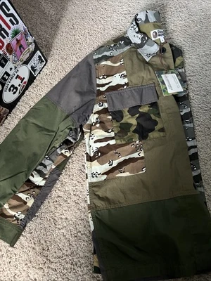 BAPE Crazy camo relaxed Military Shirt - SMALL - Image 1 of 4