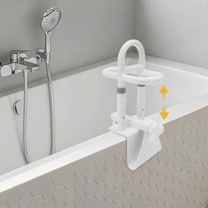 Maniglione per vasca da bagno regolabile binario di sicurezza facile installazione mobilità e supporto - Foto 1 di 17