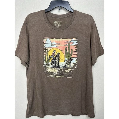 Camiseta Spirit To A Western XL Hombre Cuerda de pantorrilla Vaquero occidental Foto 1 de 4