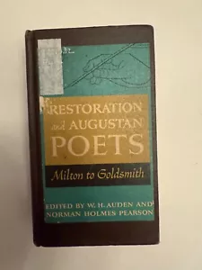 Restoration and Augustan Poets Milton to Goldsmith 1961 Hardcover - Picture 1 of 3