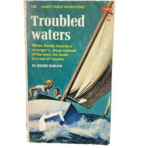 Troubled Waters Roger Barlow Sandy Steele Adventures 1966 1st Edition Paperback - Picture 1 of 6