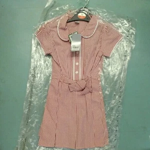 TU School, Sainsbury 3 X Cotton Rich red Gingham Dresses Age 6 Years BNWT - Picture 1 of 4