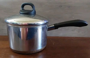 Vintage Revere Ware 3 Qt Copper Clad Sauce Pan with Lid Pre - 1968 - Picture 1 of 4