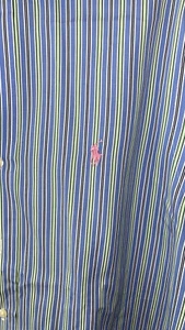 Polo Ralph Lauren Stanton Striped Dress Shirt Button Down Blue Size M - Picture 1 of 9