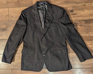 Polo Ralph Lauren 100% Wool Gray Pinstripe Mens Blazer Sport Coat Jacket Sz 44 - Picture 1 of 22