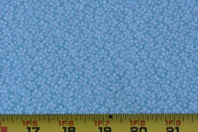 Por 1/2 yarda, calicó vintage, turquesa y blanco en mezcla de polialgodón plisado, P8232 Foto 1 de 4