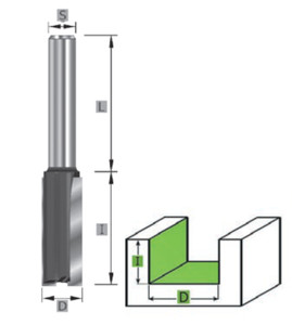 Edessö HM Nutfräser kurze o. lange Schneidelänge 6-20 mm S=8mm mit Grundschneide