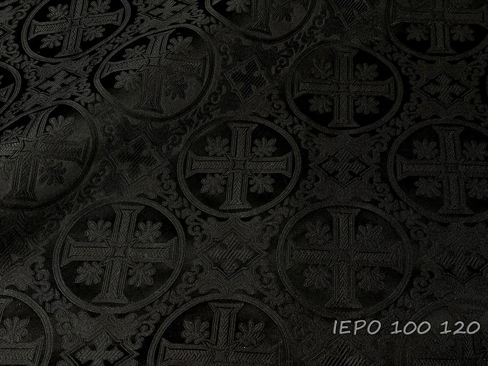 Vestimentas litúrgicas para igreja brocado grego metálico com cruzes feitas na Grécia - Imagem 1 de 1