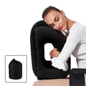 Cojín de aire inflable almohada de viaje para avión oficina reposapiés BALCK - Imagen 1 de 14