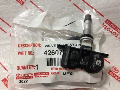 Nuevo sensor de presión de neumáticos genuino OEM Toyota Tundra TPMS 2020-2023 42607-02050 Foto 1 de 3