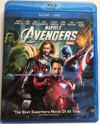 MARVEL's The Avengers (Blu-ray/DVD,2012,2-Disc) Robert Downey Jr.,Not a Scratch! - Image 1 of 4