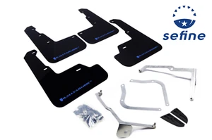 Con solapa de barro Rally Armor logotipo azul claro para sedán 15-2019 WRX & STI MF32-UR-NEGRO/LBL - Imagen 1 de 5