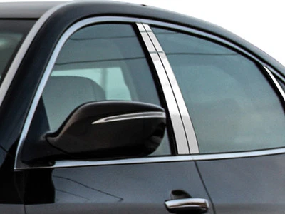 Postes de pilar de cromo inoxidable 4 piezas moldura de puerta QAA para Hyundai Equus 2011-2016 Foto 1 de 4