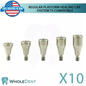 10x Tapas Curativas Regulares Titanio Dentales 2.1mm 0sstem® TS Hiossen® Compatibles con ET - Imagen 1 de 4