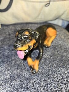 Rottweiler~Resin Figurine~Dog~Knick Knack~Doggy~Chachka~Decor Trinket