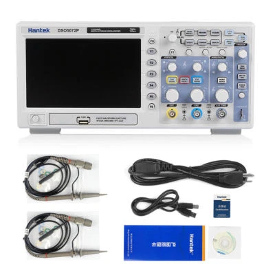 Hantek DSO5072P DSO5102P DSO5202P 70MHZ 100MHZ 200MHz 2CH Oscilloscope 1GSa/s - Image 1 of 4