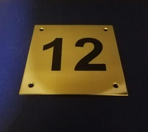 Türnummernschild poliert Chrom geprägt. - Bild 1 von 1