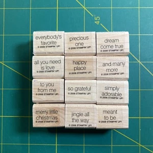 Stampin' Up! LINDO CONVERSE lugar feliz, destinado a ser, precioso, juego de 12 - Imagen 1 de 5