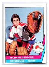 1977-78 OPC WHA RICHARD BRODEUR VINTAGE NHL HOCKEY CARD # 38 Quebec Nordiques