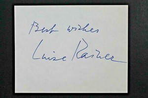 Luise Rainer (d.2014) German Actress Singer Autographed Signed 4x6 Album Page 