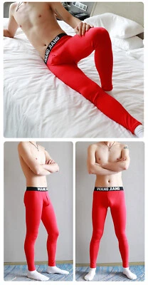 3Pack Men's Winter Long Underwear Solid Long John Thermal Soft Slim Leggings - Image 1 of 4
