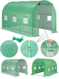 MalTec Folientunnel 7,5 m2 fur Garten, Gewächshaus für Tomaten & Gemuse 3m lange - Bild 1 von 12