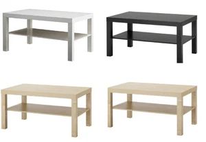 Large Wood coffee Table with Shelf Dining Sitting Kitchen Office IKEA 90 X 55CM