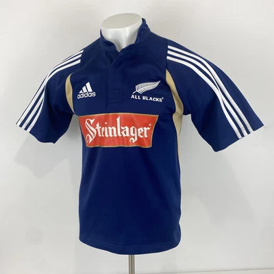 New Zealand Rugby Shirt Training Adidas Navy Blue Steinlager Small Men’s - Image 1 of 4