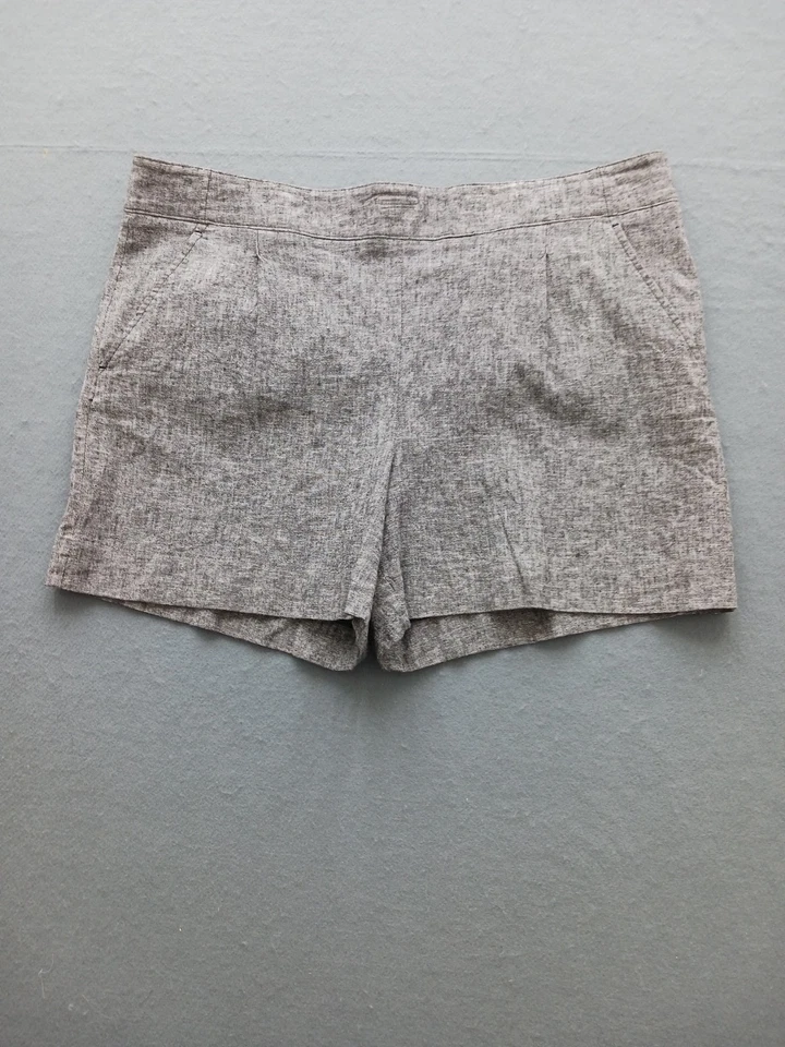 Apt. 9 Pantalones Cortos Informales para Mujer Talla XL Gris Claro Brezo Mezcla de Lino Foto 1 de 4