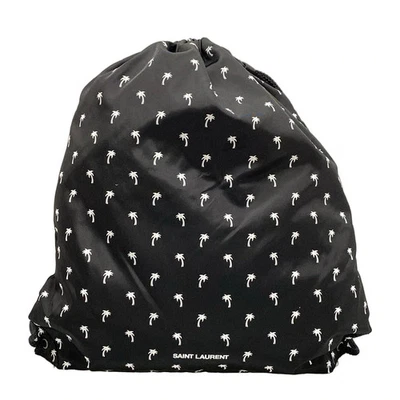 Auténtica mochila de nailon negra SAINT LAURENT PARIS Palm Tree Knapsack 686174 Foto 1 de 4