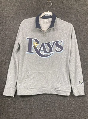 Sudadera para mujer Tampa Bay Rays gris medio MLB béisbol cuarto cremallera pulóver Foto 1 de 4