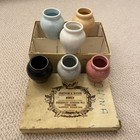 6 Vintage Fortnum & Mason Miniature Honey Pot  Pottery Ceramic - Boxed