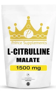 l-Citrulline 30-1000 capsules 1500mg Malate Pre workout Endurance/Strength Vegan - Picture 1 of 7