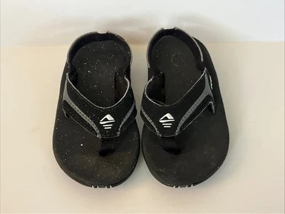 Sandalias de Tanga Reef para Niños Pequeños Talla 5/6 Unisex Negras Salpicaduras de Pintura LEER Foto 1 de 4