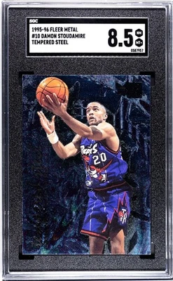 Metal Damon Stoudamire #200 1995 acero templado SGC 8,5 casi nuevo MT+ Foto 1 de 2