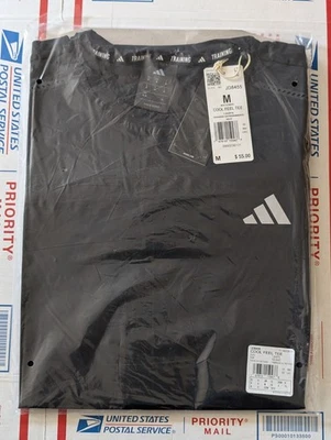 🔥GREAT BUY!🔥 $55 adidas Cool Feel Workout Tee Mens Medium Stretch Nylon 🔥NWT! - Image 1 of 4