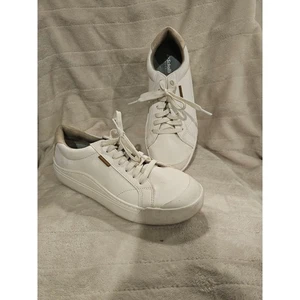 Dr. Scholl's weiße Leder-Sneaker Damengröße 8,5 W Freizeitschuhe - Bild 1 von 8