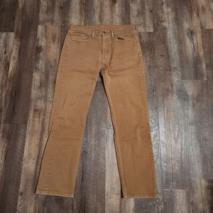 Levi's 514 Jeans 32x32 (33x31) Straight Fit Orange Brown Rust - Picture 1 of 10