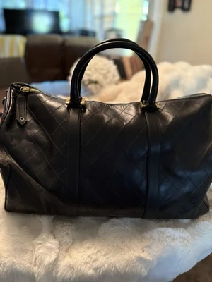 CHANEL  Timeless Boston LAMBSKIN Duffle Travel Bag With Strap - Image 1 of 4