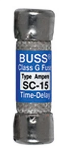Bussmann BP/SC-15 15A 600V ac/170V dc Class G Time Delay Fuse - Picture 1 of 1