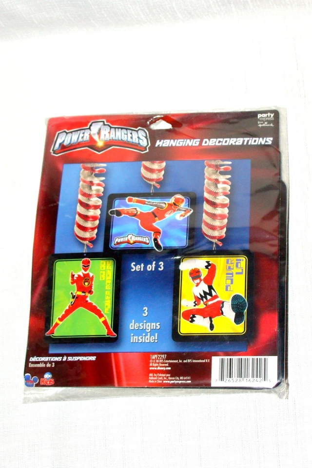 POWER RANGERS - DECORACIÓN COLGANTE CUMPLEAÑOS - NIÑOS SUMINISTROS DE FIESTA MULTICOLOR Foto 1 de 1