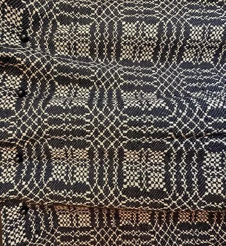 New Primitive BLACK  NANTUCKET TABLE SQUARE Coverlet Tablecloth Topper 34" - Image 1 of 1