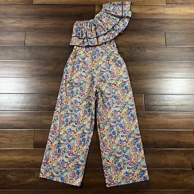 J. Crew Liberty Women's Size 00 Margaret Annie Floral One Shoulder Jumpsuit - Image 1 of 4