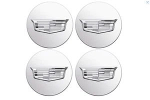 2019-2025 Cadillac Center Cap in Chrome w/Cadillac Logo Set of 4 GM OEM 19303243 - Picture 1 of 1