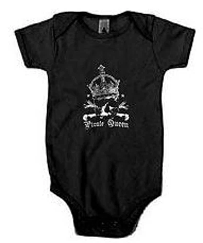 Bebé Pirata Reina Calavera Huesos Corona Una Pieza Talla 3m-24m Negro y Rosa Foto 1 de 1