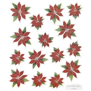 Pegatinas adhesivas POINSETTIAS GLITTER - 2 HOJAS (30 piezas) - Imagen 1 de 1
